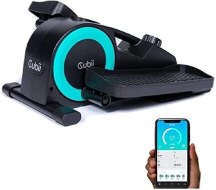 Cubii JR2+, Under Desk Elliptical, Pedal Exerciser, with Bluetooth Fitness Tracker App Sync, Adjustable Resistance, Portable, Workout Equipment for Home Workouts, Newest Model