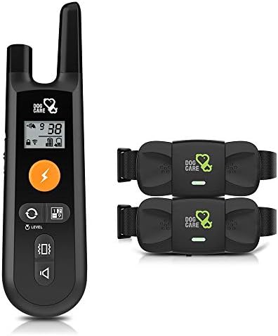 DOG CARE Dog Training Collar - Rechargeable Dog Shock Collar with Beep Vibration Shock Training Modes, Rainproof Receiver, Large Remote Range, 2 Receivers Dog Training Collar with Remote