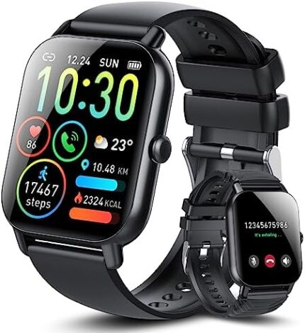 Ddidbi Smart Watch for Men Women(Answer/Make Calls), 1.85" HD Touch Screen Fitness Watch with Sleep Heart Rate Monitor, 112 Sports Modes, IP68 Waterproof Activity Trackers Compatible with Android iOS