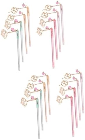 EXCEART 16 Pcs gel pen pink pens girls stationary office fan pink girl pen xmas party favors xmas stick pens Fan Pendant Ink Pen Marker Pen Adorable Roller Pens sector student stocking