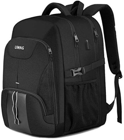 Extra Large Backpack for Men 50L,Water Resistant 17 inch Travel Laptop Backpack with USB Charging Port,TSA Friendly Big Business Anti Theft Computer Bag Work College School Bookbags Gifts,Black