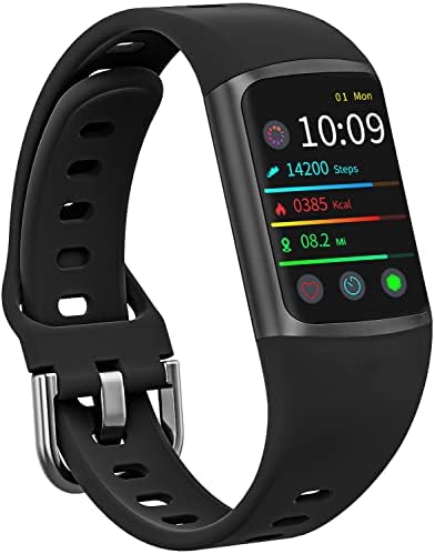 FITVII Fitness Tracker with 24/7 Heart Rate and Blood Pressure Monitor, Blood Oxygen HRV Sleep Tracking Smart Watch, Calorie Step Counter IP68 Waterproof Pedometer Activity Tracker for Women Men