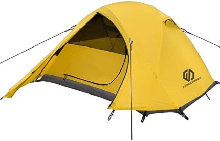 ForestDawn Camping Tent for 2 Person with 3 Aluminum Alloy Poles,Waterproof Windproof 4 Season Tent,Double Layer,Easy Setup,Professional Camping Tent for Outdoor Hiking,Mountaineering,Survival