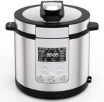 GIHETKUT 14-in-1 Electric Pressure Cooker, 6.3 Quart Multi Cooker, Rice Slow Cooker with Knob, Steamer, Sauté, Yogurt Maker, Cake Maker, Warmer & Sterilizer, Stainless Steel