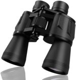 GOANDO 20x50 Binoculars for Adults and Kids High Power Compact Binoculars Large Waterproof Binoculars with Low Night Vision for Hunting Bird Watching Travel Sightseeing Outdoor Sports, Black