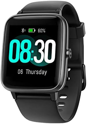 GRV Smart Watch for iOS and Android Phones (Answer/Make Calls), Watches for Men Women IP68 Waterproof Smartwatch Fitness Tracker Watch with Heart Rate/Sleep Monitor Steps Calories Counter (Black)