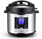 Geek Chef 6 Qt 17-in-1 Multi-Use Electric Pressure Cooker Stainless Steel Inner Pot Programmable LCD Display Digital Slow Cooker, Rice Cooker, Yogurt Maker, Egg Cooker, Sauté, Steamer, Warmer