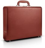 HAESTUS Business Briefcase for Men - Hard Case Leather Attache with Lock for Professionals