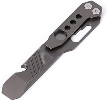 Hamans Titanium EDC Pry Bar, EDC Pry Bar, EDC Keychain, Prybar, Mini Pry Bar Bottle Opener Pocket Clip Multi Tool with Carry Bag