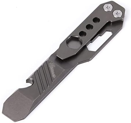 Hamans Titanium EDC Pry Bar, EDC Pry Bar, EDC Keychain, Hamans Titanium EDC Pry Bar, EDC Pry Bar, EDC Keychain, Prybar, Mini Pry Bar Bottle Opener Pocket Clip Multi Tool with Carry Bag
