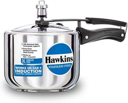 Hawkins B33 Pressure Cooker Stainless Steel, Small, Silver