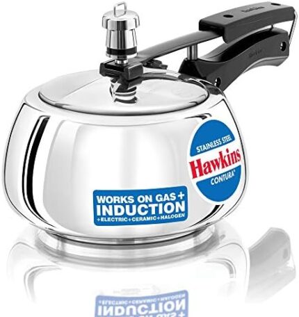 Hawkins SSC20 Stainless Steel Pressure Cooker, 2 Liter, Silver
