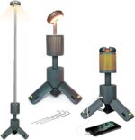 Heyija Camping Lantern,Up to 45 Hours of Use Time Rechargeable Camping Lights,Color Temperature Range 1800K-6500K Telescopic Outdoor Camping Lamp,IPX7 Waterproof LED Work Lights with Magnetic (Grey)