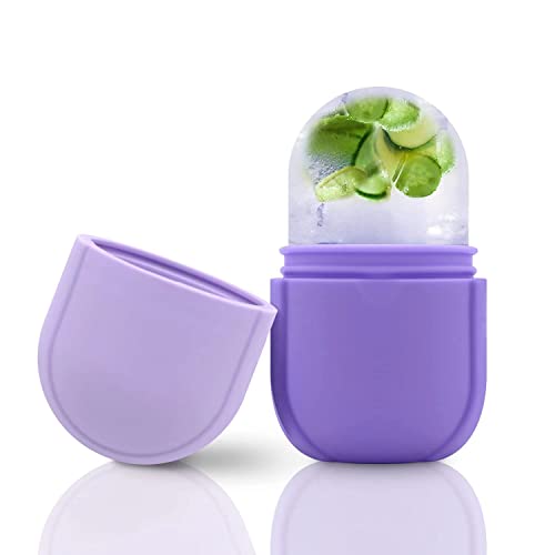 IMEASY Ice Roller for Face and Eye, Upgrated Ice Face IMEASY Ice Roller for Face and Eye, Upgrated Ice Face Roller,Facial Beauty Ice Roller Skin Care Tools, Ice Facial Cube, Gua Sha Face Massage, Silicone Ice Mold for Face Beauty (Purple)