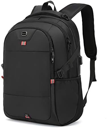 INSAVANT Laptop Backpack 17 Inch Water Resistant Backpacks Durable College Travel Daypack Anti Theft with USB Charging Port Best Gift for Men Women(17 Inch, Black)