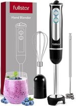 Immersion Blender, Hand Blender Electric, 3-in-1 Immersion Blender Handheld, 9-Speed, 500W Handheld Blender - Hand Blenders Immersion, Hand Mixer Electric Blenders for Kitchen, Smoothie Blender Black