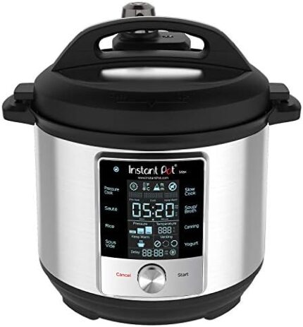 Instant Pot Max 6 Quart Multi-use Electric Pressure Cooker with 15psi Pressure Cooking, Sous Vide, Auto Steam Release Control and Touch Screen