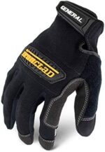 Ironclad General Utility Work Gloves GUG, All-Purpose, Performance Fit, Durable, Machine Washable, (1 Pair) Black
