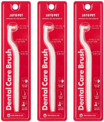 JAYU PET Dental Care Brush - Cat Toothbrush, Toothbrush for Small Dogs, Feline Toothbrush, Cat Dental Treat, Removing Bad Breath, Plaque, Tartar, Cat Teeth Brushing & Easy Cleaning, Soft Bristles