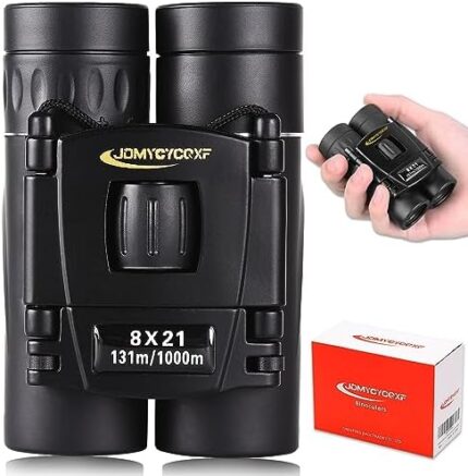 JDMYCYCQXF 8X21 Small Pocket Binoculars for Adults Kids,Mini Compact Foldable Binoculars for Bird Watching Opera Concert Theater Cruise Hiking Travel