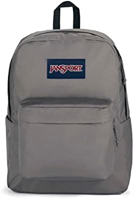 JanSport Superbreak Plus Backpack - Work, Travel, or Laptop Bookbag with Water Bottle Pocket, Graphite Grey
