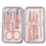 Jwxstore Manicure Set Nail Clippers Kit Professional Grooming Kit 7 in 1 Professional Personal Nail Care Set with Luxurious Travel Case Gifts for Women Wife Girlfriend Parents Men Elder Patient