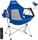 KingCamp Hammock Camping Chair Swinging Recliner Chair for Backyard Lawn Beach Camp Outside Indoor Adults Portable Lounger Folding Chair Hold Up to 264lbs with Carrying Bag Cup Holder