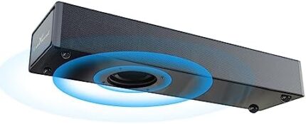 LARKSOUND 2.1 CH Sound Bar with Built-in Subwoofer, Small Soundbar for TV, PC, Gaming, Mini TV Speaker with Bluetooth/HDMI ARC/Optical/AUX/USB Connections