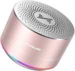 LENRUE A2 Portable Wireless Bluetooth Speaker with Built-in-Mic,Handsfree Call,AUX Line,HD Sound and Bass for iPhone Ipad Android Smartphone and More(Rose Gold)
