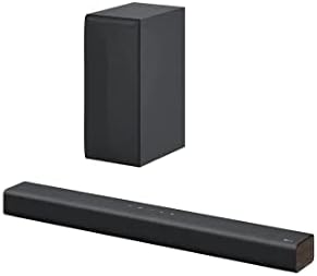 LG Sound Bar and Wireless Subwoofer S40Q - 2.1 Channel, 300 Watts Output, Home Theater Audio Black