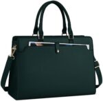 Laptop Bag for Women 15.6 Inch Laptop Tote Bag Leather Work Bag Waterproof Womens Briefcase Business Office Computer Tote Bag Large Capacity Handbag Shoulder Bag Dark Green