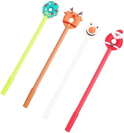 MAGICLULU Set christmas writing pen holiday party favors christmas party favors christmas stocking stuffers Christmas Pen cute ink pen christmas gifts Cartoon signing pen plastic