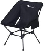 MOON LENCE Camping Chair Compact Backpacking Chair Folding Chair with Side Pockets Portable Chair Lightweight Heavy Duty for Hiking & Beach