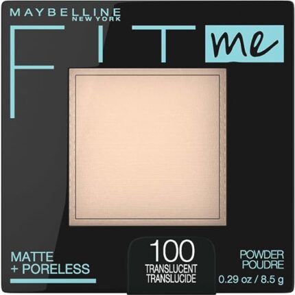 Maybelline New York Fit Me Matte + Poreless Pressed Face Powder Makeup & Setting Powder, Translucent, 1 Count