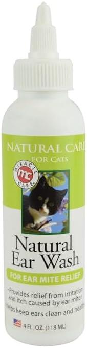 Miracle Care Natural Ear Wash for Cats, 4 oz