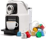 Mixpresso Espresso Machine for Nespresso Compatible Capsule, Single Serve Coffee Maker Programmable Buttons for Espresso Pods, Premium Italian 19 Bar High Pressure Pump 23oz 1400W (White)