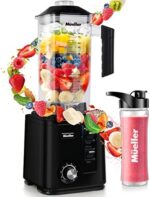 Mueller DuraBlend, 10-Speed 3.0hp Professional Series Blender - Pulse Mode and Ice Crushing Powerful Motor, Smoothie Blender, 74 Oz, 6 Stainless Steel Blades, Blend, Chop, Grind, with Smoothie Bottle