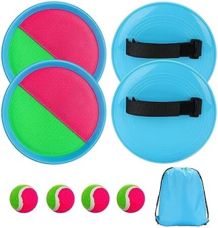 Mxiutery Toss and Catch Ball Game Set,Outdoor Games Toys, Playground Balls, Beach Games Set,Summer Toys for Kids Ages 4-8, Perfect Kids Toys Sets,Playground Sets, Outside Toys for Kids