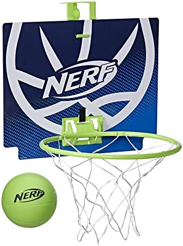 NERF Nerfoop - The Classic Mini Foam Basketball and Hoop - Hooks On Doors - Indoor and Outdoor Play - A Favorite Since 1972