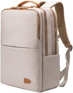 NOBLEMAN Backpack for women and man,Waterproof travel work Backpack, 15.6 Inch Laptop Backpack, Daypack, with USB (Beige plus)