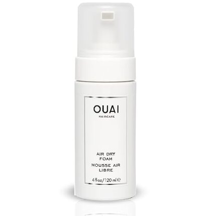 OUAI Air Dry Foam - Wash and Wear Mousse for Perfect Air-Dried Waves - With Kale and Carrot Extract to Condition, Protect & Detangle Hair - Free of Parabens, Sulfates & Phthalates - 4 fl oz