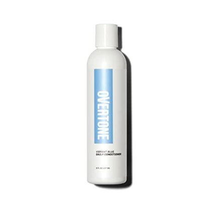 OVERTONE Haircare Daily Conditioner - 8 oz Semi-permanent Daily Conditioner With Shea Butter & Coconut Oil - Maintain Existing Shade With Cruelty-Free Hair Color (Vibrant Blue)