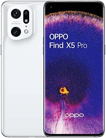 Oppo Find X5 Pro 5G Dual 256GB ROM 12GB RAM Factory Unlocked (GSM Only | No CDMA - not Compatible with Verizon/Sprint) China Version | No Google Play Installed Mobile Cell Phone - White