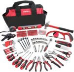 POPULO 222 Piece Home Tool Set in Sturdy Fabric Bag - Complete All-Purpose Tool Kit for Home Maintenance and Repairs