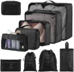 Packing Cubes 10 Sets Luggage Packing Organizers for Travel Accessories，Cenivi Travel Essentials，Including Waterproof Shoe Storage Bag Convenient Packing Pouches Clothing Underwear Bag for Traveller