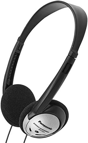 Panasonic Headphones, On-Ear Lightweight Earphones with XBS for Extra Bass and Clear, Natural Sound, 3.5mm Jack for Phones and Laptops, Work from Home - RP-HT21 (Black & Silver), 36 x 6.7 x 0.5 inches