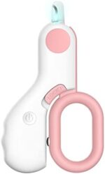 Pet Dog Cat Nail Clippers, Dog Nail Trimmers for Small Animals with LED Lights, Professional Beauty Care Tools, Avoid Excessive Cutting, Suitable for Tiny Dog Cat Rabbit Bird Puppy Kitten (Pink)