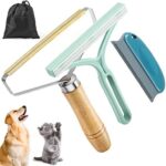 Pet Hair Remover 3 Pack, Eradicate Cleaning Pro Pet Hair Remover, Portable Reusable Pet Cat Dog Hair Remover for Couch, Fast Lint Remover Tool Protect Furniture Carpet Foot Mats - with Storage Bag