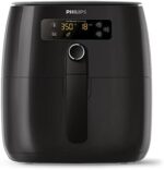 Philips Kitchen Appliances Premium Digital Airfryer with Fat Removal Technology + Recipe Cookbook, 3 qt, Black, HD9741/99, X-Large