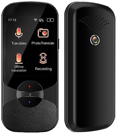 Portable Language Translator Device,Two-Way Smart Voice and Photo Translator in Real Time,Supports 106 Languages,Up to 180H Standby,Ideal for Business and Travel